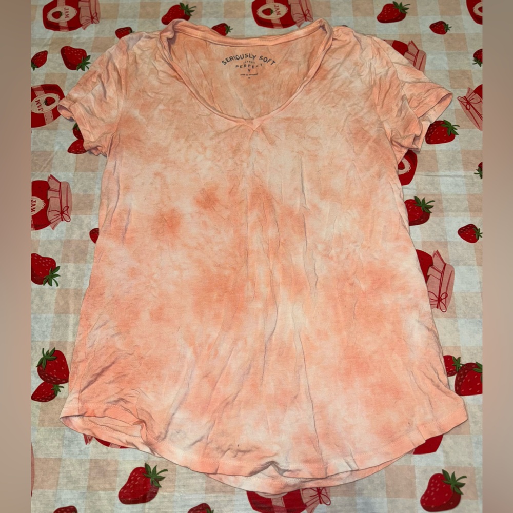 American Eagle Outfitters Orange Relaxed Short Sleeve Tee